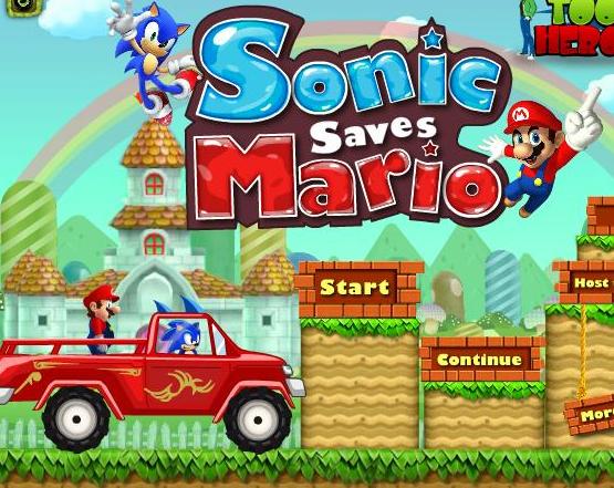 play sonic saves mario game 2014